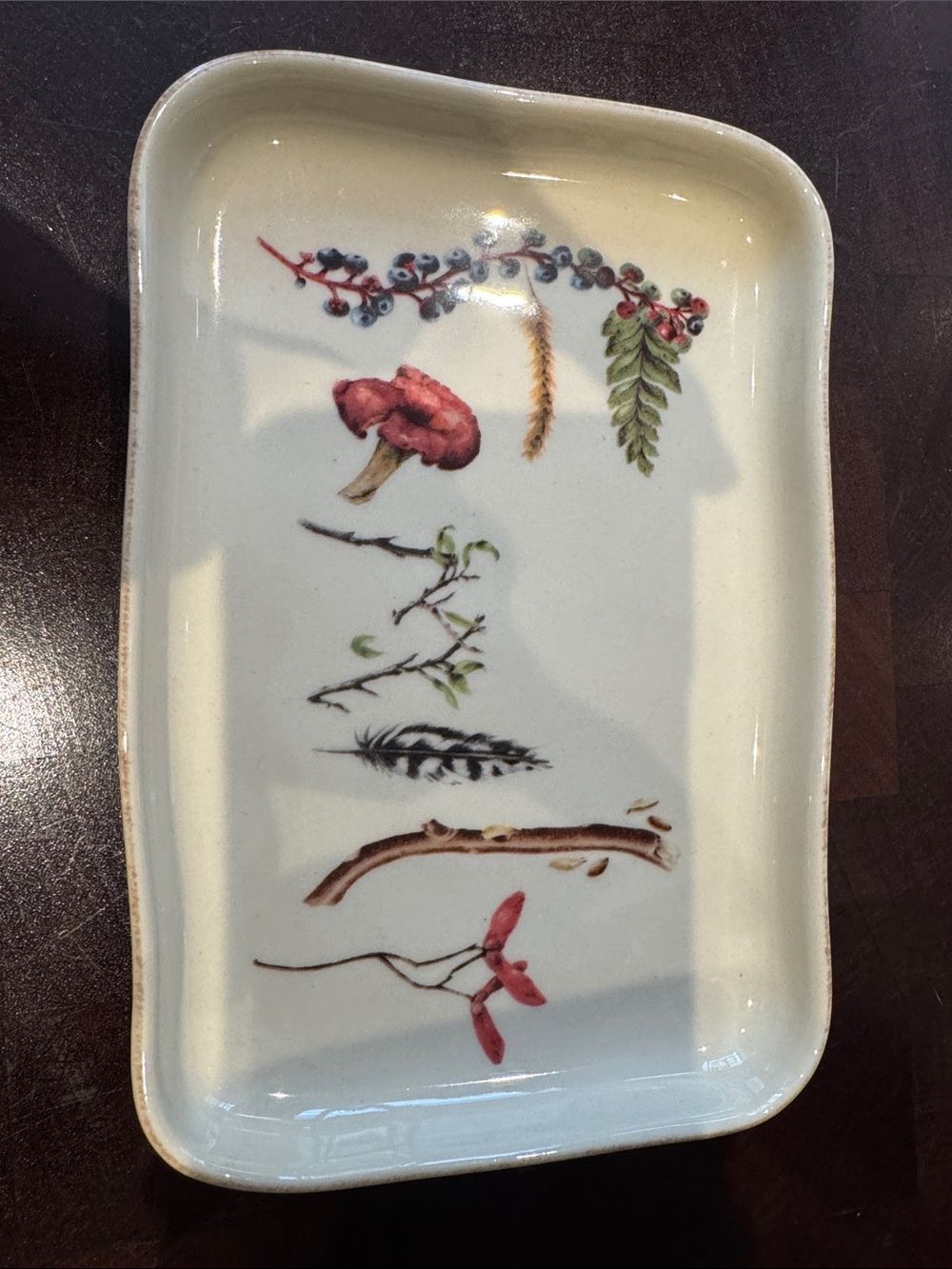 Juliska Forest Walk Gift Tray Family  Botanical Porcelain Tray